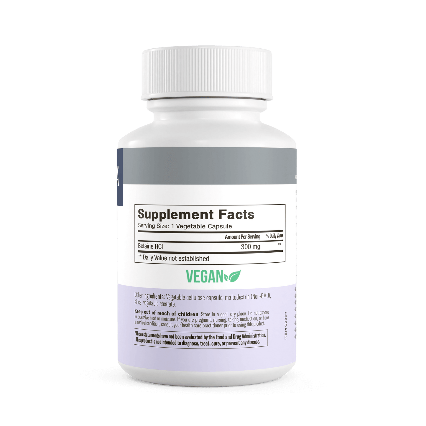 Betaine HCl 300 mg - 90 Capsules