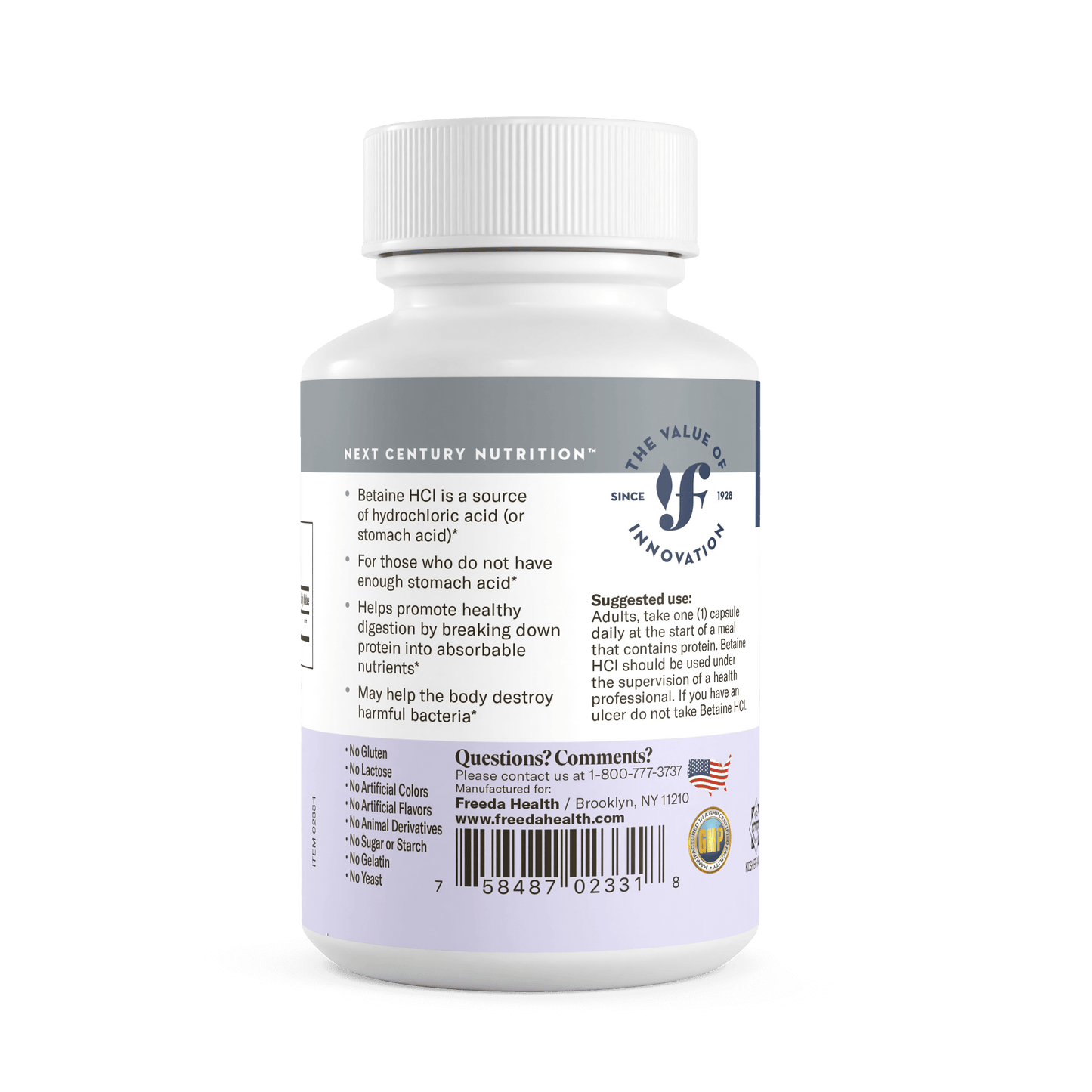 Betaine HCl 300 mg - 90 Capsules