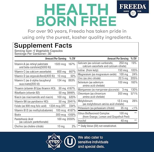 Ultra Freeda, Iron Free Adult Multivitamin