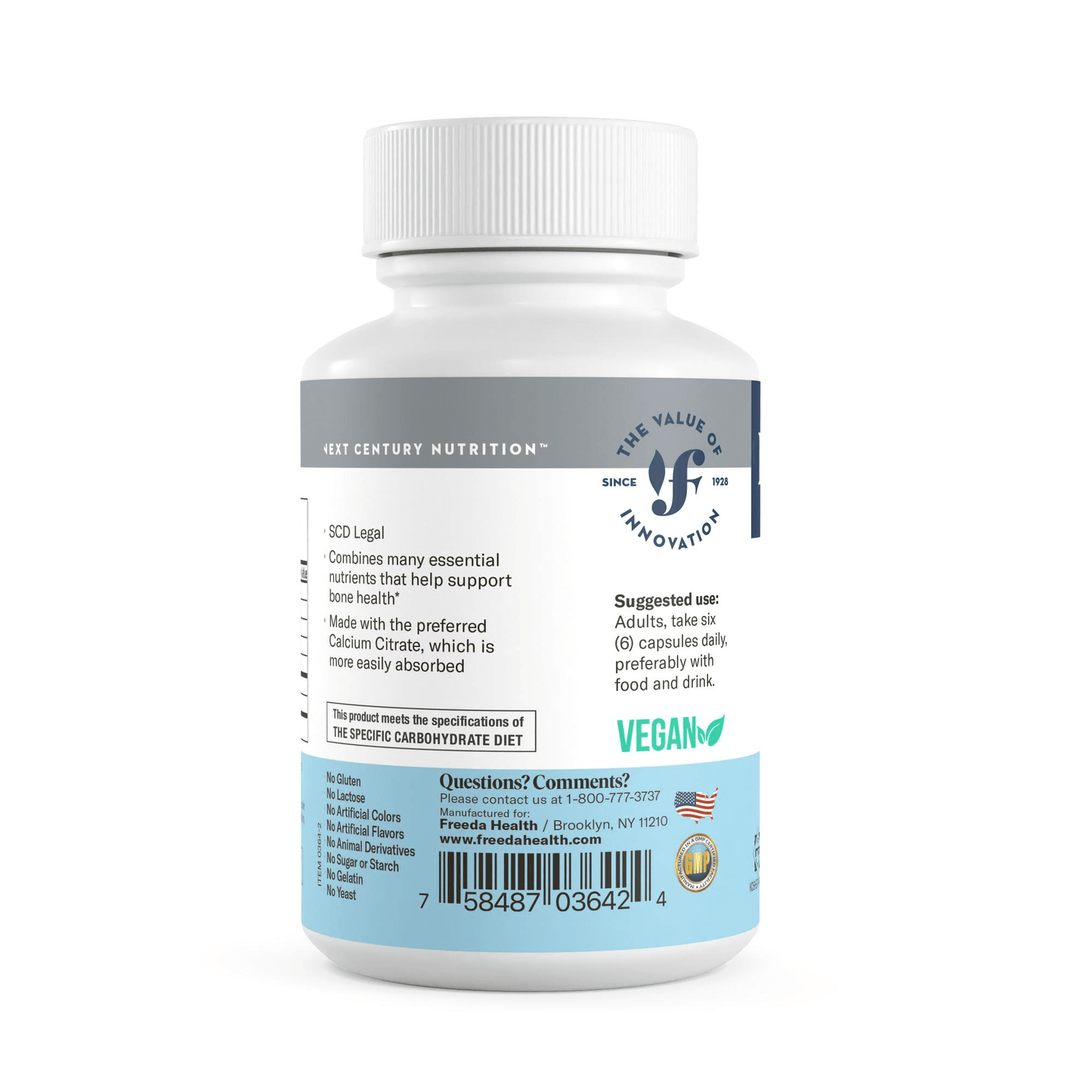 SCD Calcium Complex - 180 Vegetable Capsules