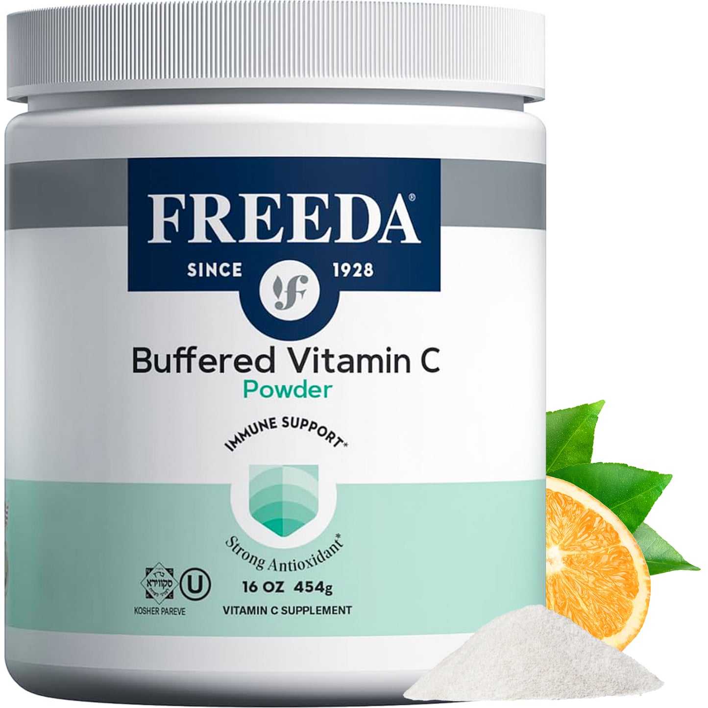 FREEDA Buffered Vitamin C Powder 16 oz