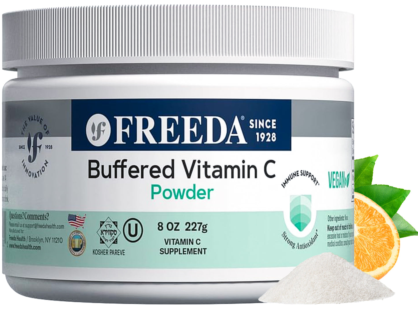 FREEDA Buffered Vitamin C Powder 8 oz