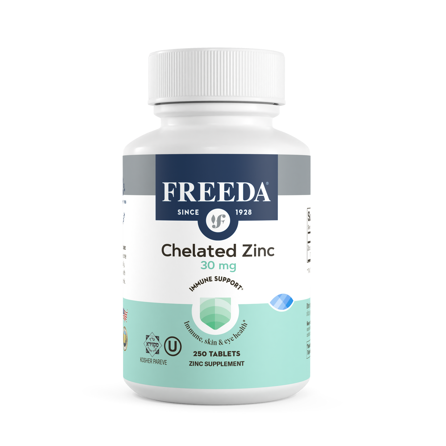 FREEDA Chelated Zinc 30 mg (Albion TRAACS™ Bisglycinate)