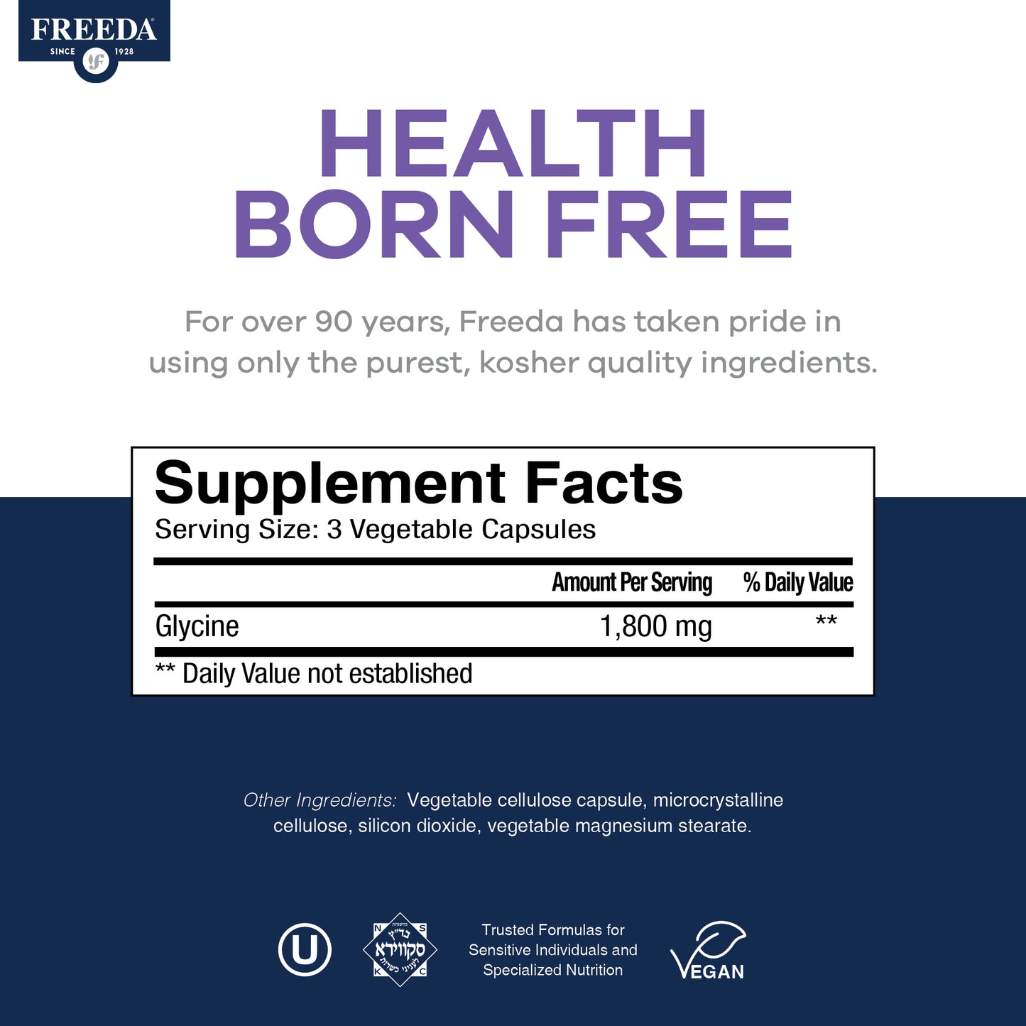 FREEDA Glycine 100 capsules