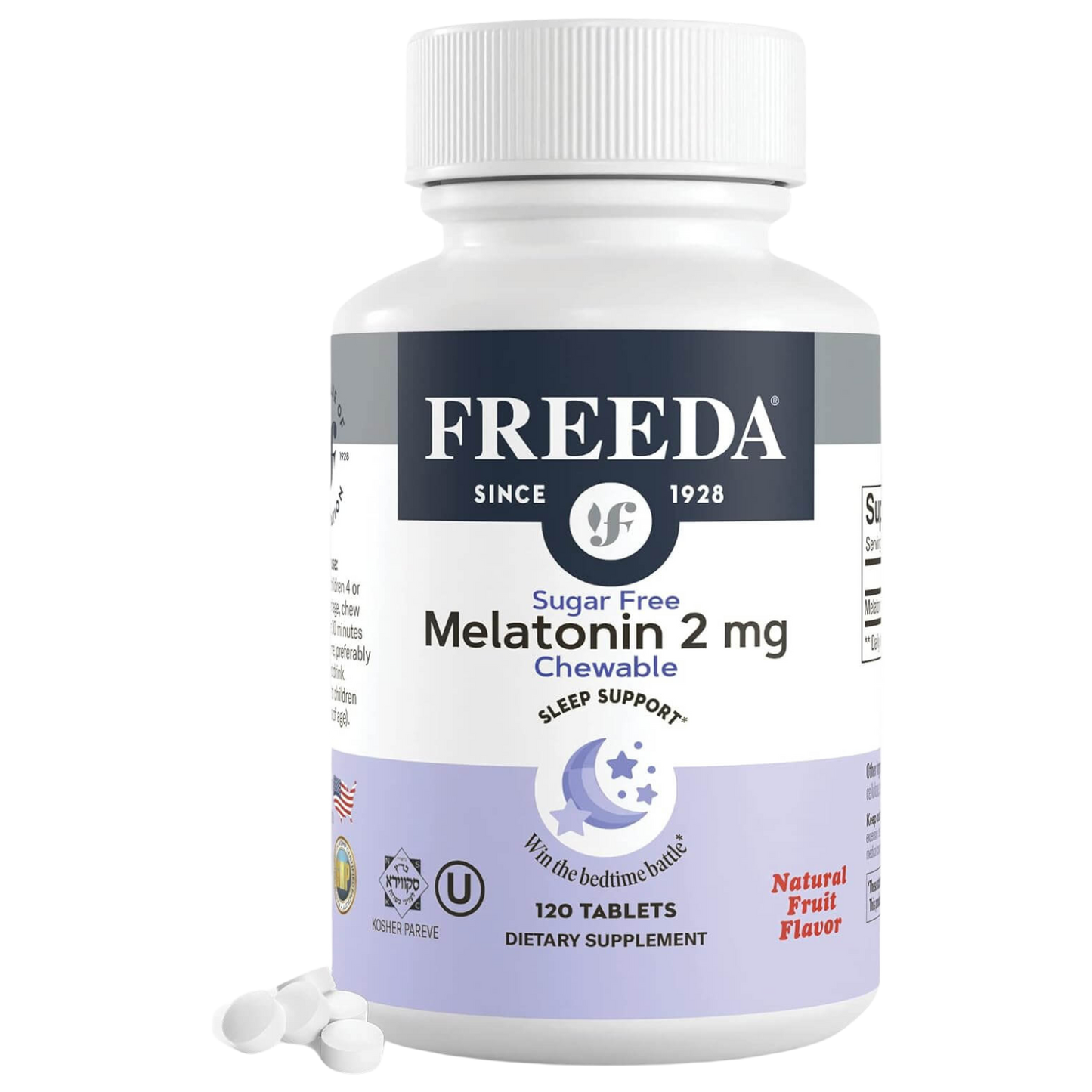 FREEDA Melatonin Sugar-Free Chewable 2 mg 120