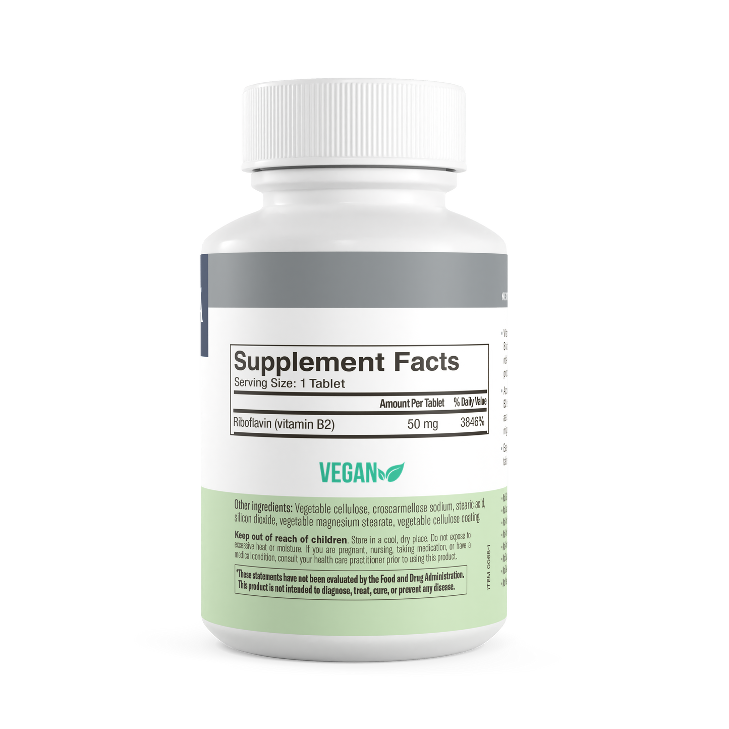 Vitamin B2 (Riboflavin) 50 mg - 100 Tablets