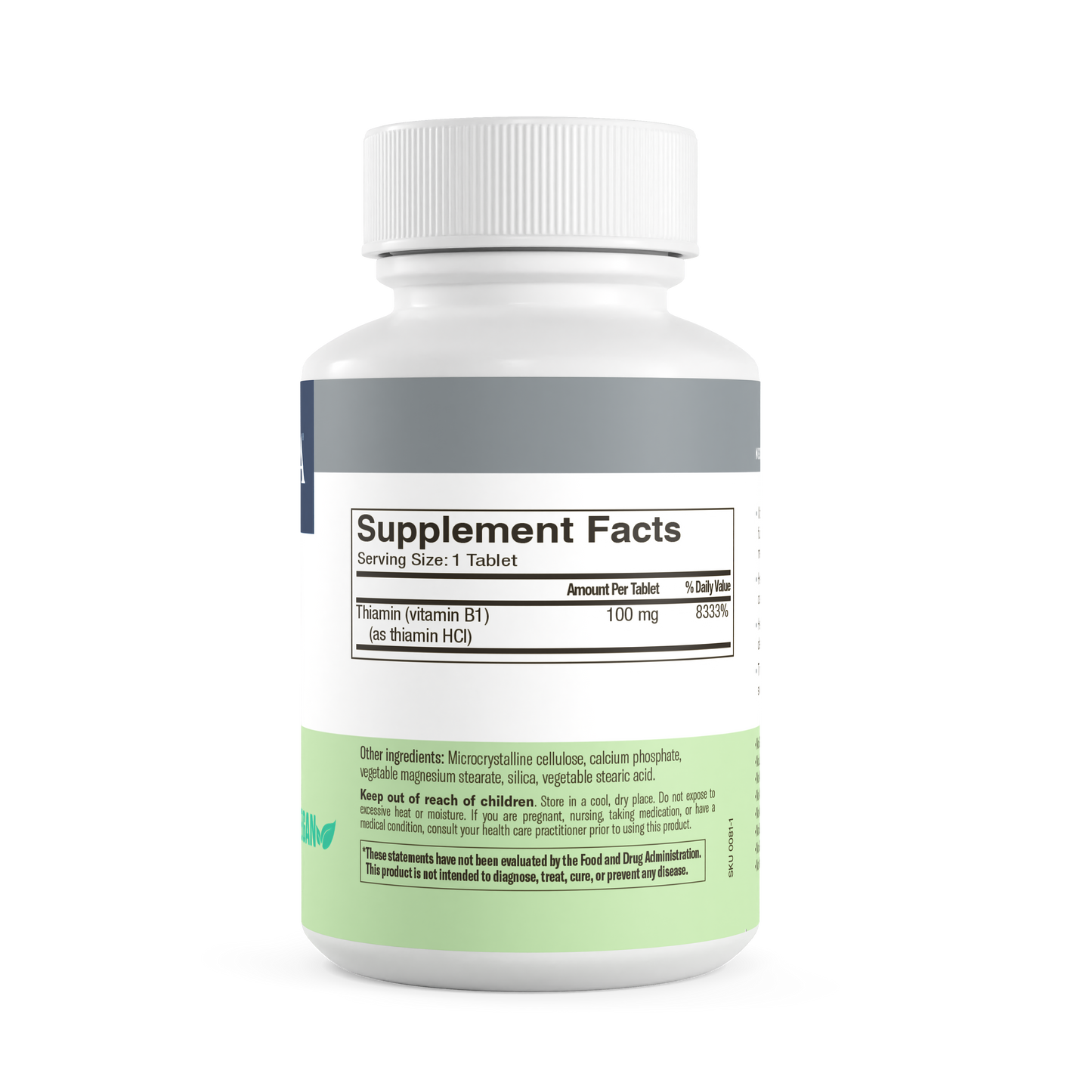Vitamin B1 (Thiamin HCL) 100 mg - 100 Tablets
