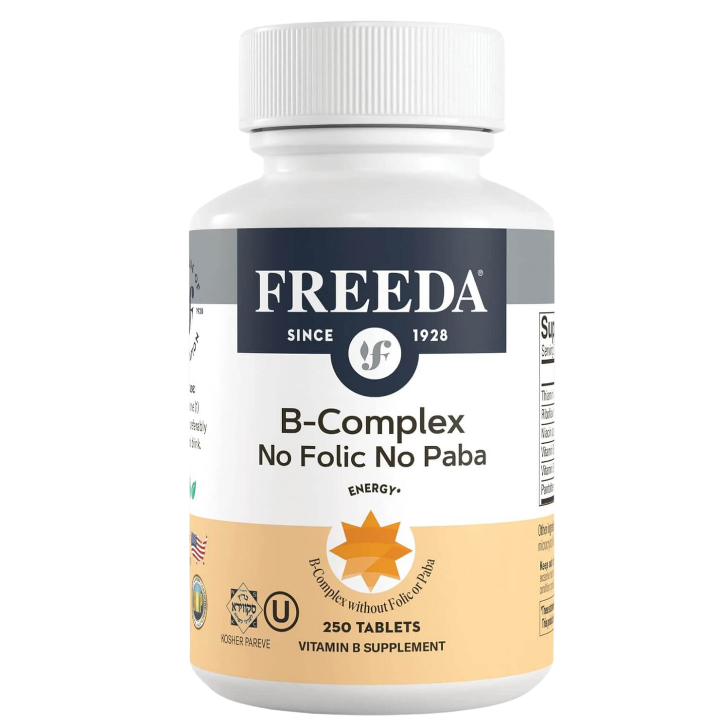 FREEDA B-Complex No Folic-No Paba 250 Tablets