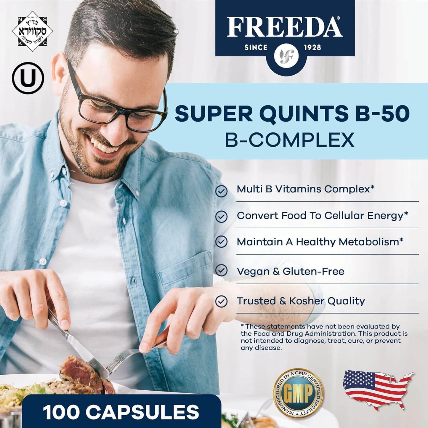 FREEDA  B Complex Super Quints B-50