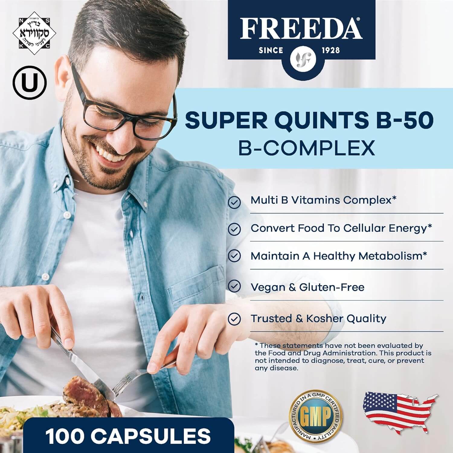FREEDA  B Complex Super Quints B-50