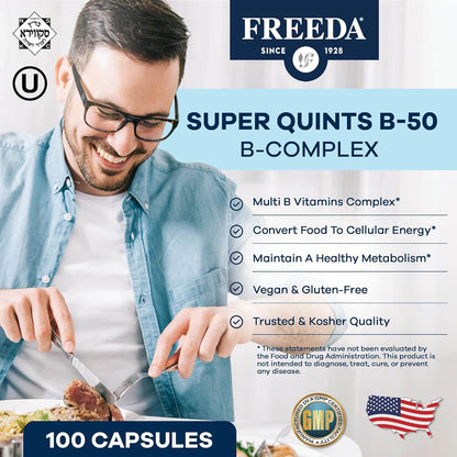 FREEDA  B Complex Super Quints B-50
