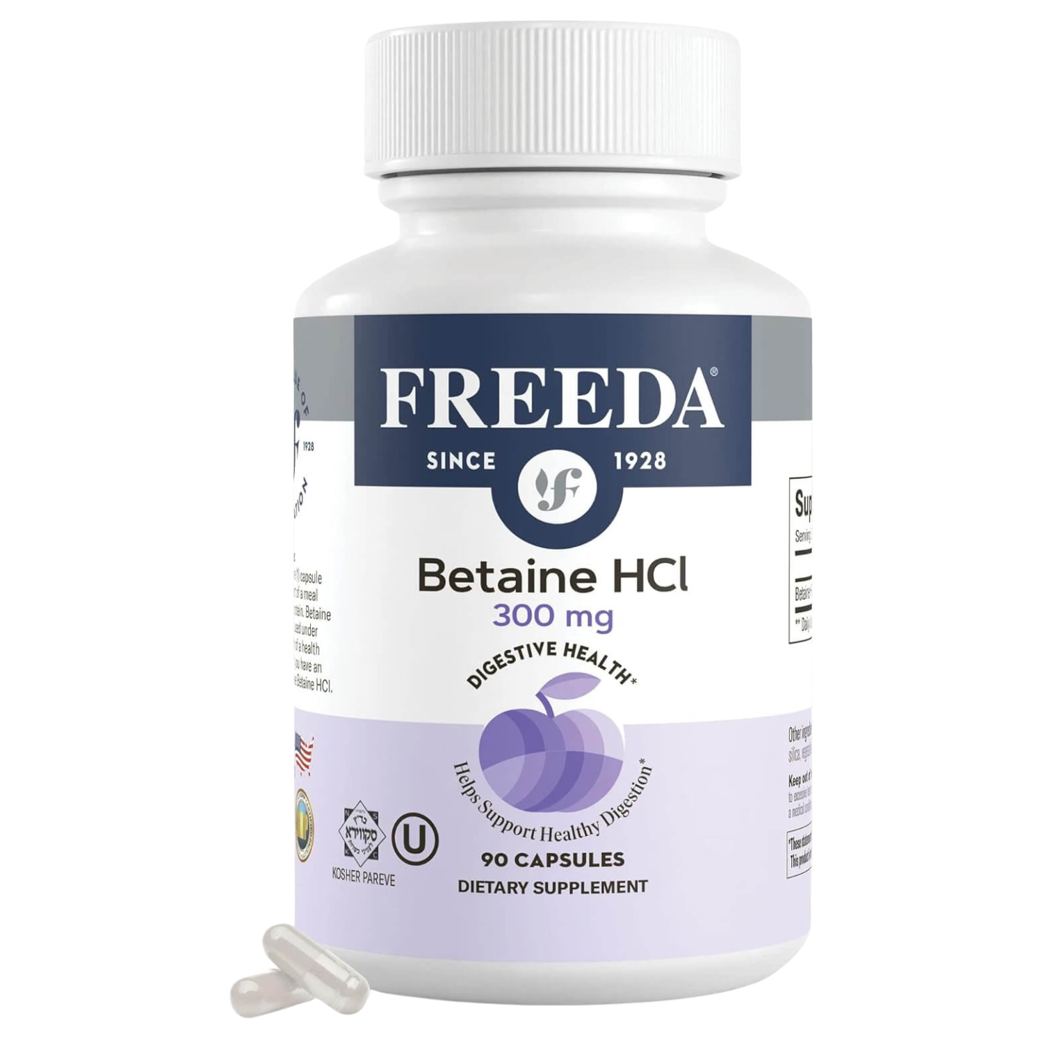 FREEDA  Betaine HCl 300 mg - 90 Capsules