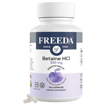 FREEDA  Betaine HCl 300 mg - 90 Capsules
