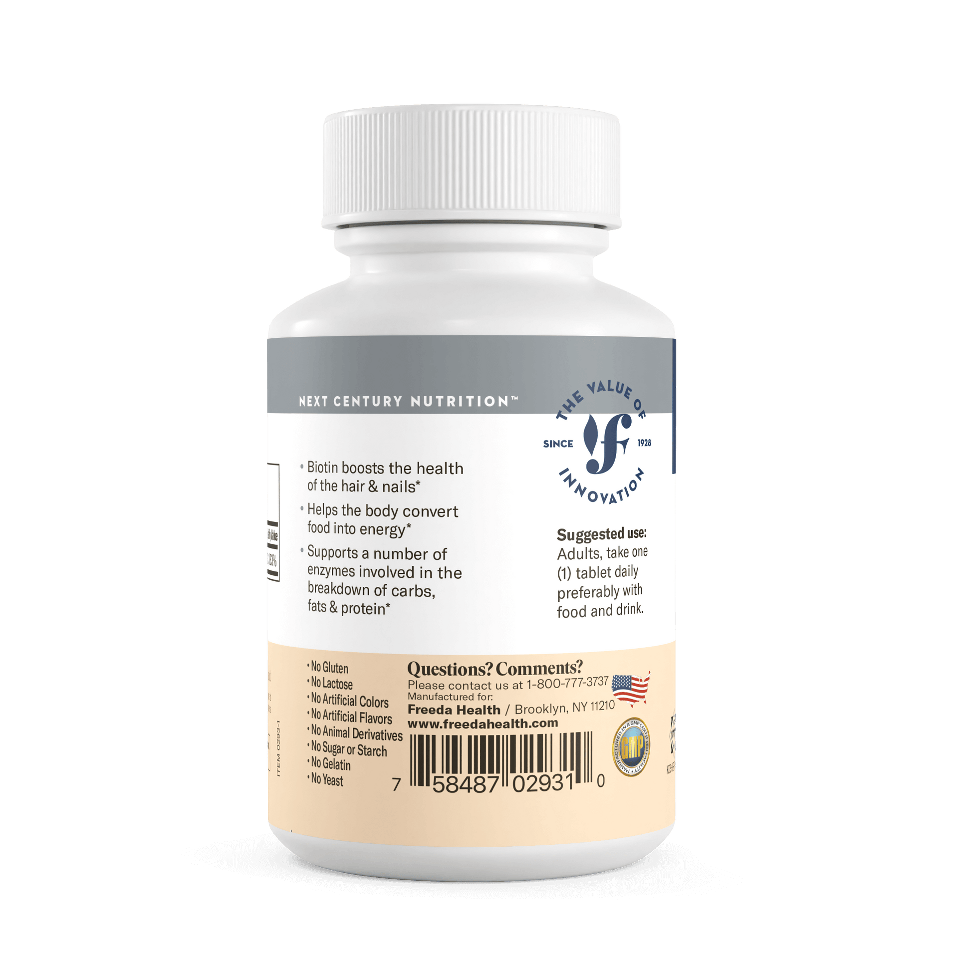 FREEDA  Biotin 10 mg 100 Tablets