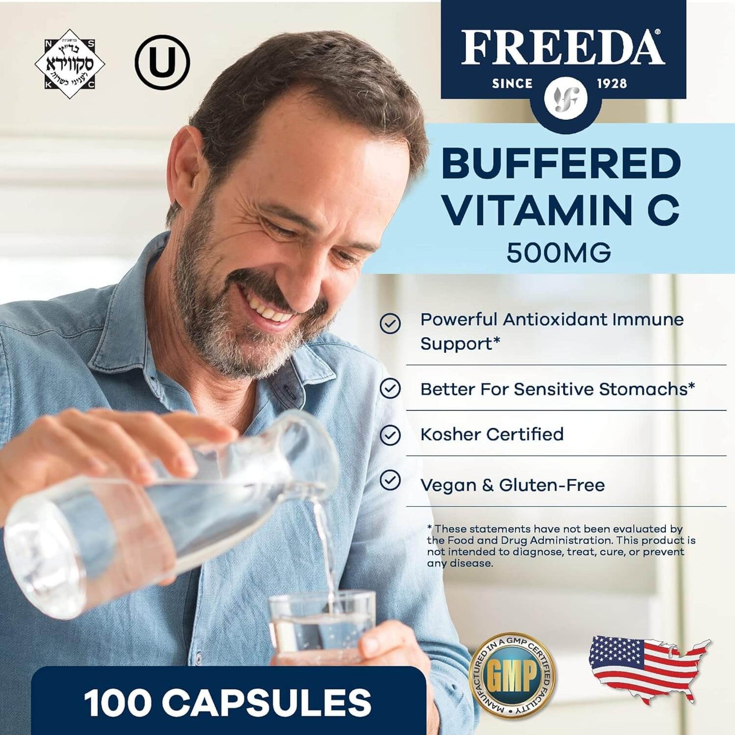 FREEDA  Buffered Vitamin C 500 mg