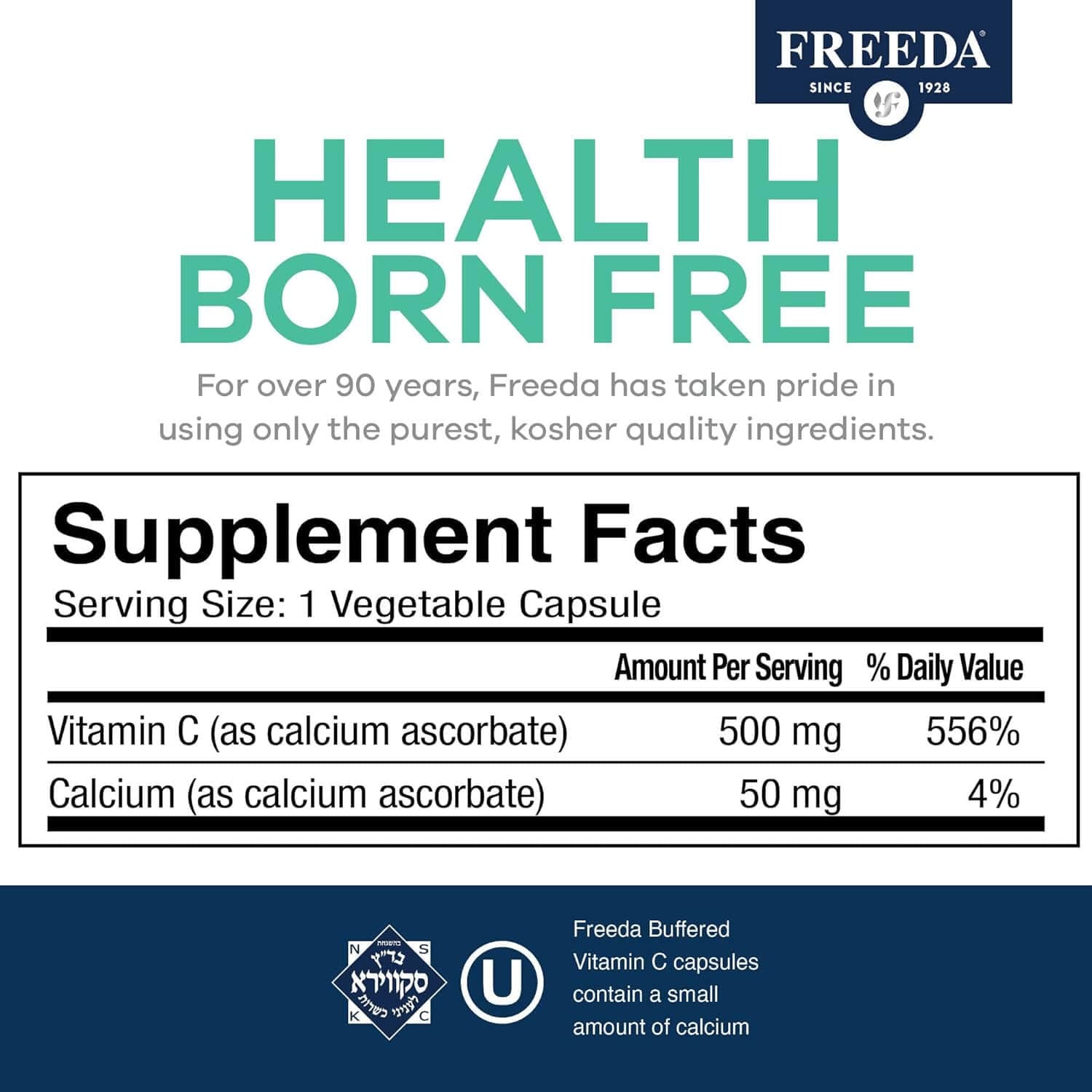 FREEDA  Buffered Vitamin C 500 mg