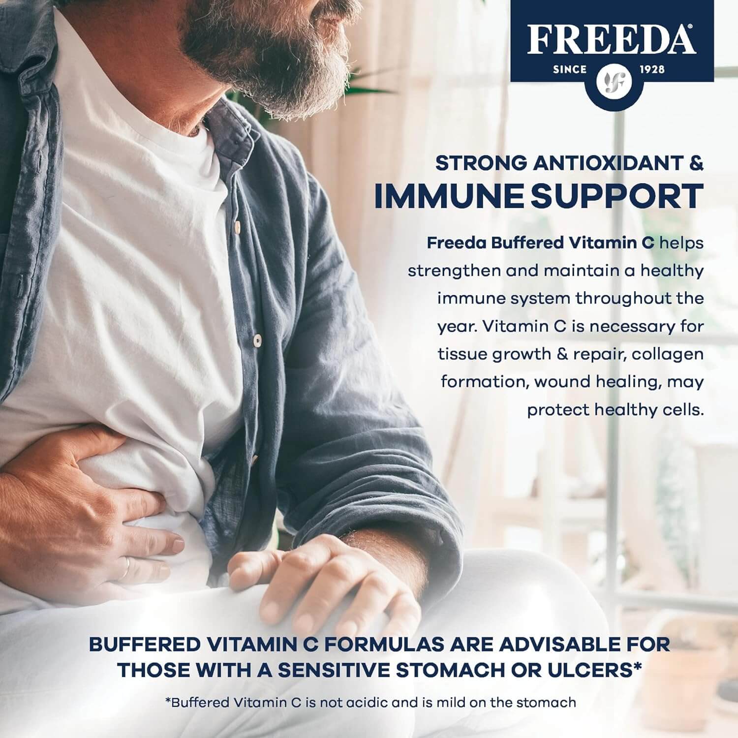 Buffered Vitamin C 500 mg – Freeda Health