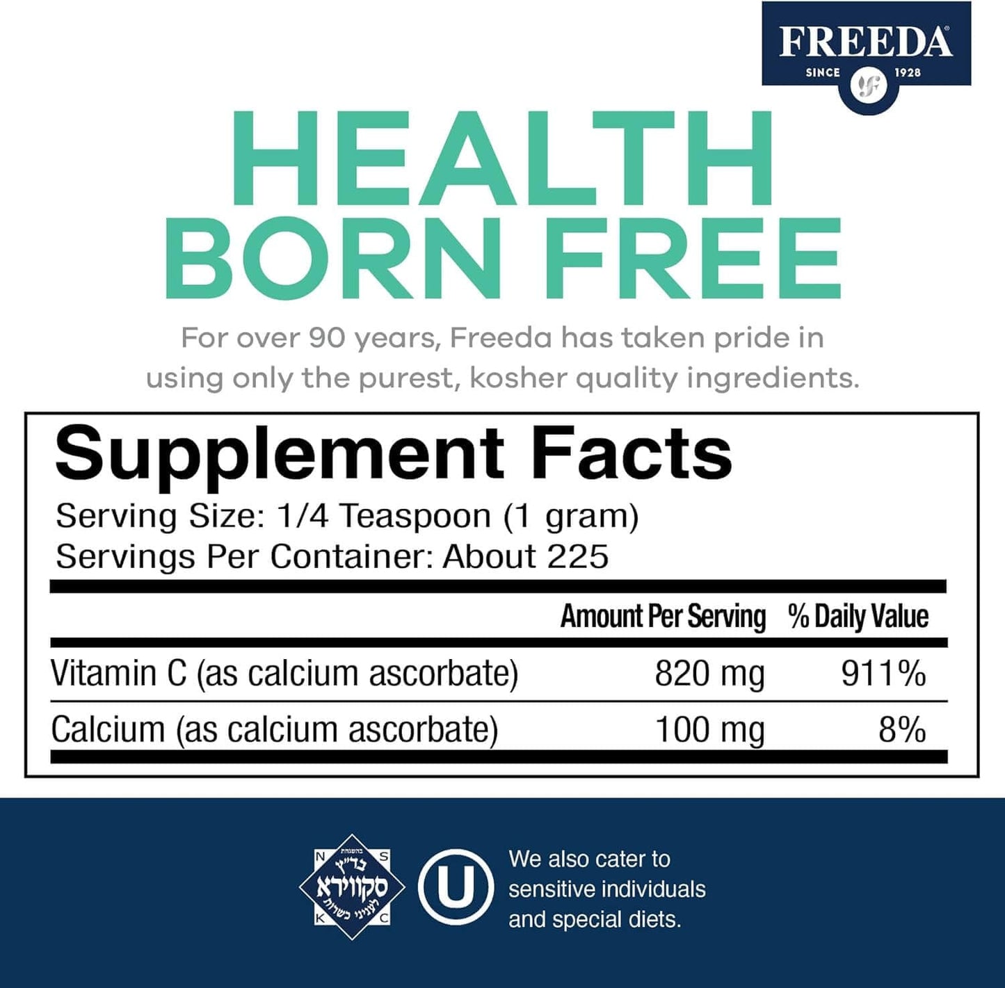 FREEDA  Buffered Vitamin C Powder