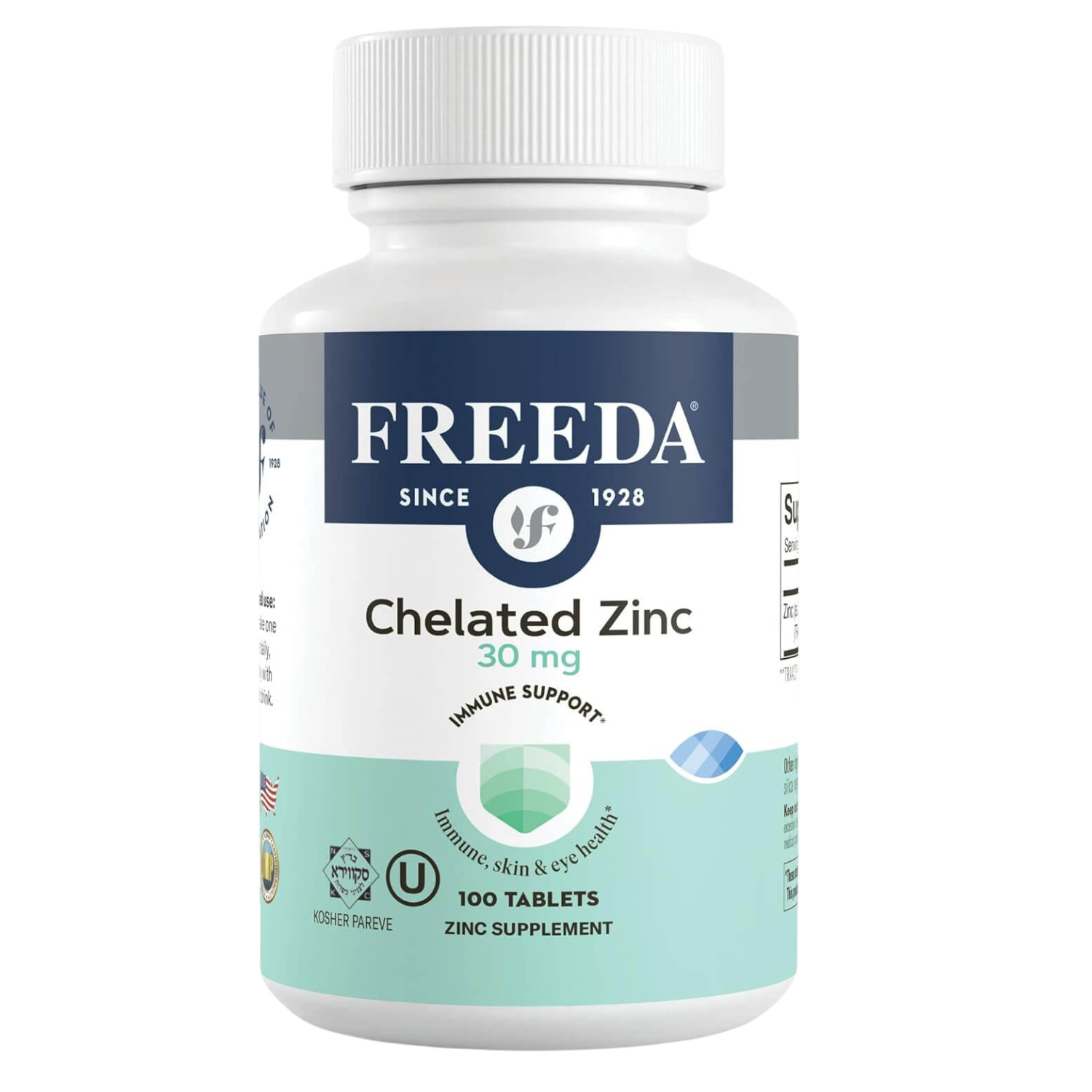 FREEDA  Chelated Zinc 30 mg (Albion TRAACS™ Bisglycinate)