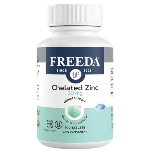 FREEDA  Chelated Zinc 30 mg (Albion TRAACS™ Bisglycinate)