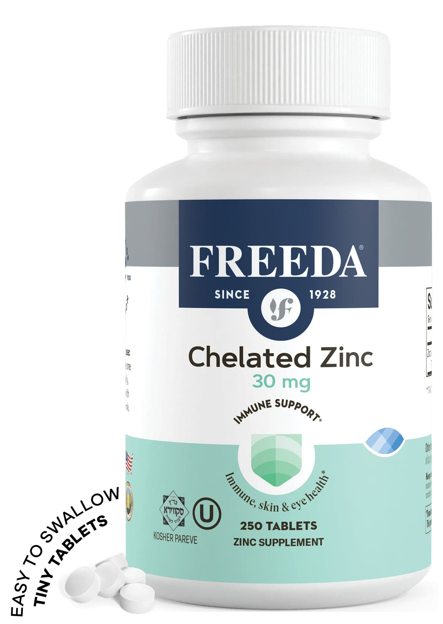 FREEDA  Chelated Zinc 30 mg (Albion TRAACS™ Bisglycinate)