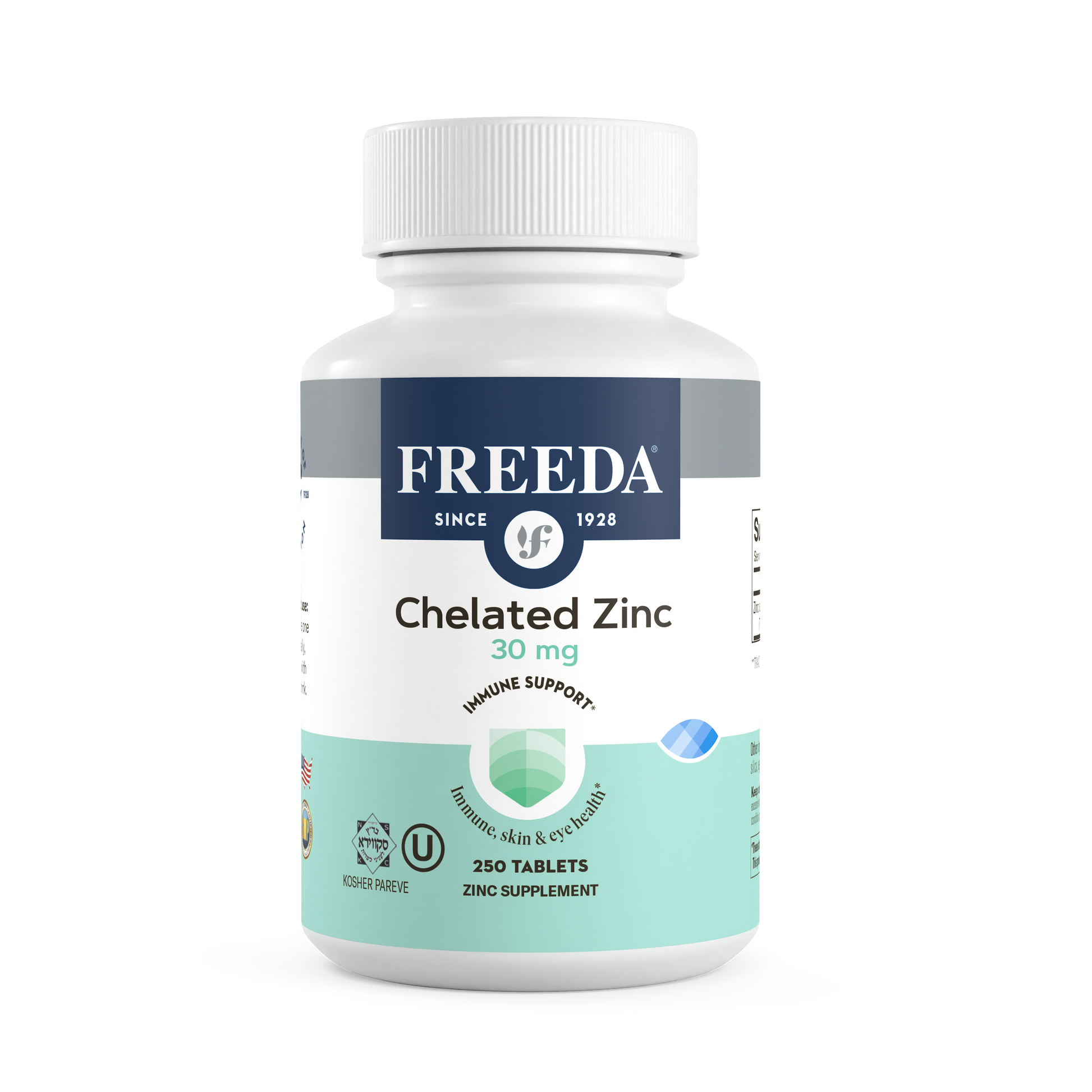FREEDA  Chelated Zinc 30 mg (Albion TRAACS™ Bisglycinate)