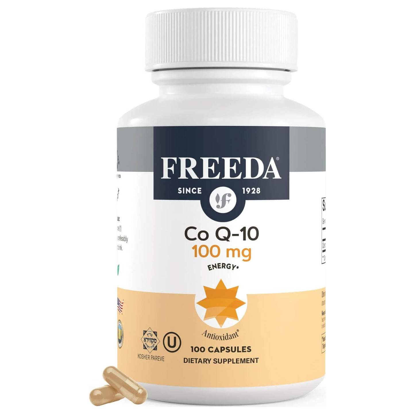 FREEDA  Coenzyme Q-10 (Co Q-10) 100 mg - 100 Capsules