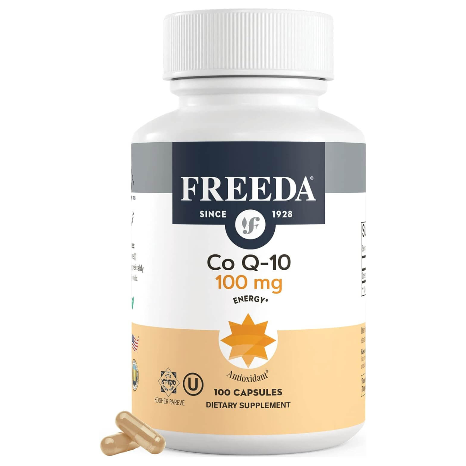 FREEDA  Coenzyme Q-10 (Co Q-10) 100 mg - 100 Capsules