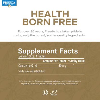 FREEDA  Coenzyme Q-10 (Co Q-10) 50 mg - 50 Tablets