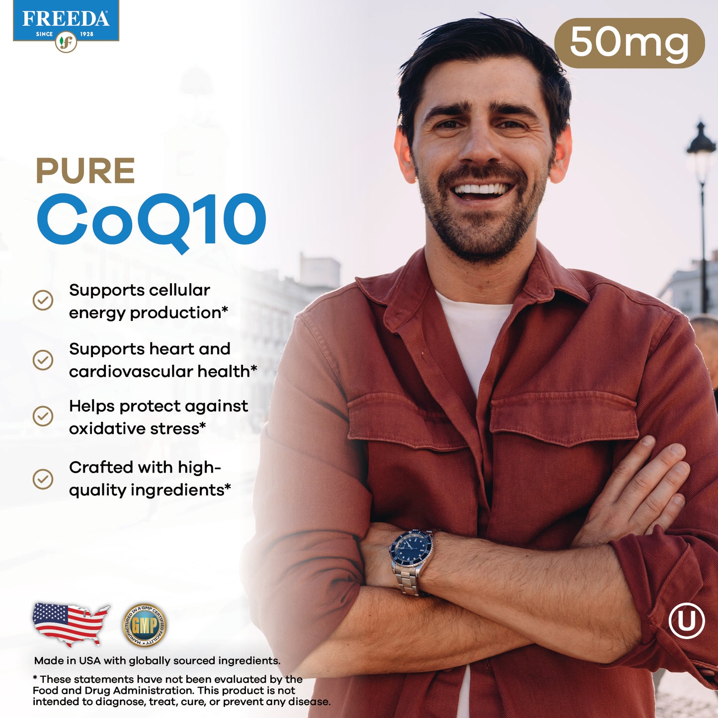 FREEDA  Coenzyme Q-10 (Co Q-10) 50 mg - 50 Tablets