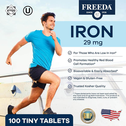 FREEDA  Iron (Ferrous Fumarate) 29 mg, Gentle & Easily Absorbed Iron