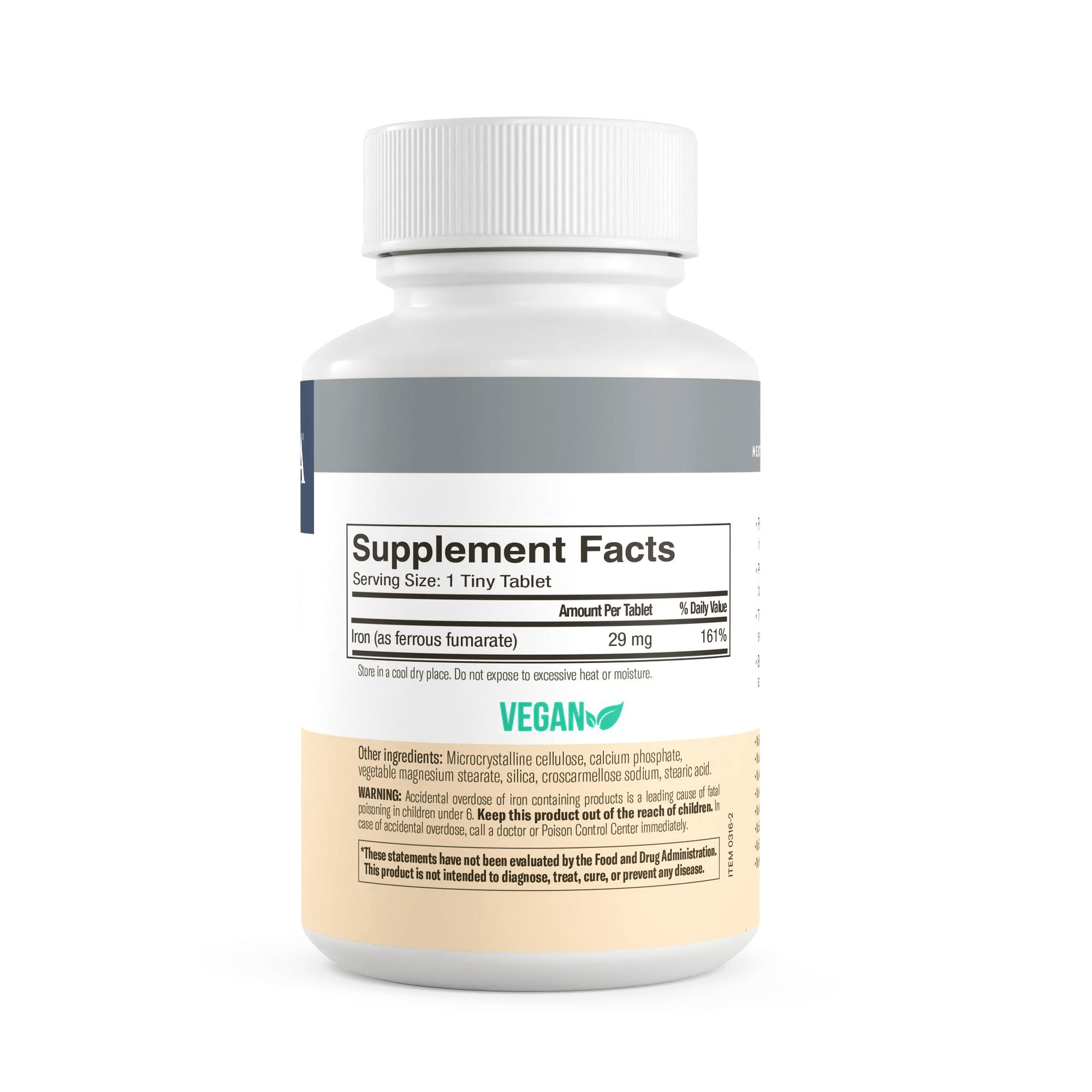 FREEDA  Iron (Ferrous Fumarate) 29 mg, Gentle & Easily Absorbed Iron