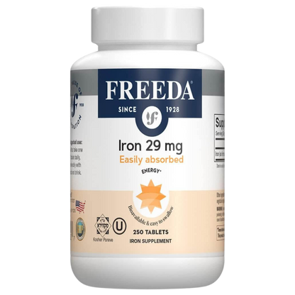 FREEDA  Iron (Ferrous Fumarate) 29 mg, Gentle & Easily Absorbed Iron 250 Tablets