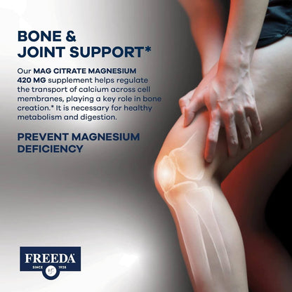 FREEDA  Magnesium Citrate Powder - 16 Ounces