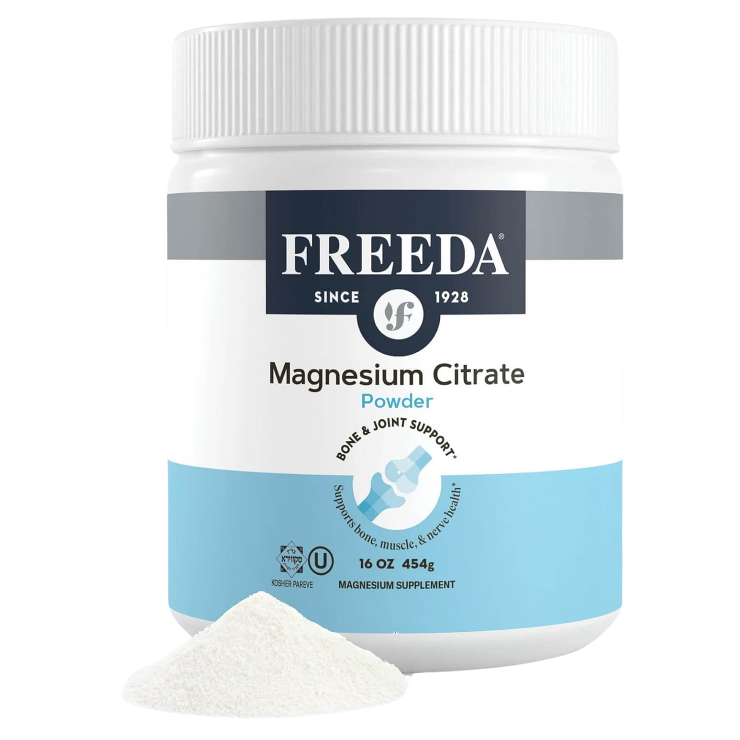 FREEDA  Magnesium Citrate Powder - 16 Ounces