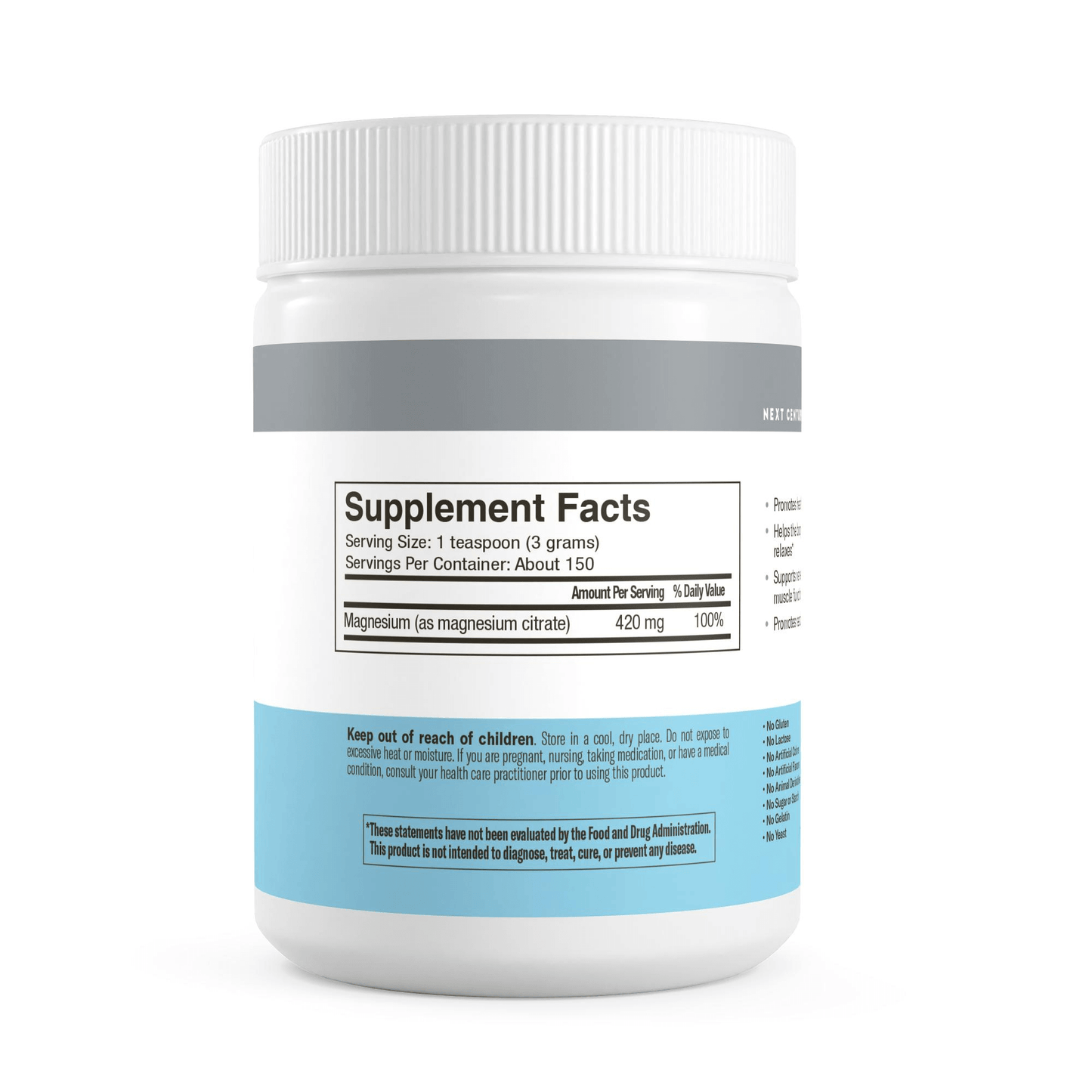 FREEDA  Magnesium Citrate Powder - 16 Ounces