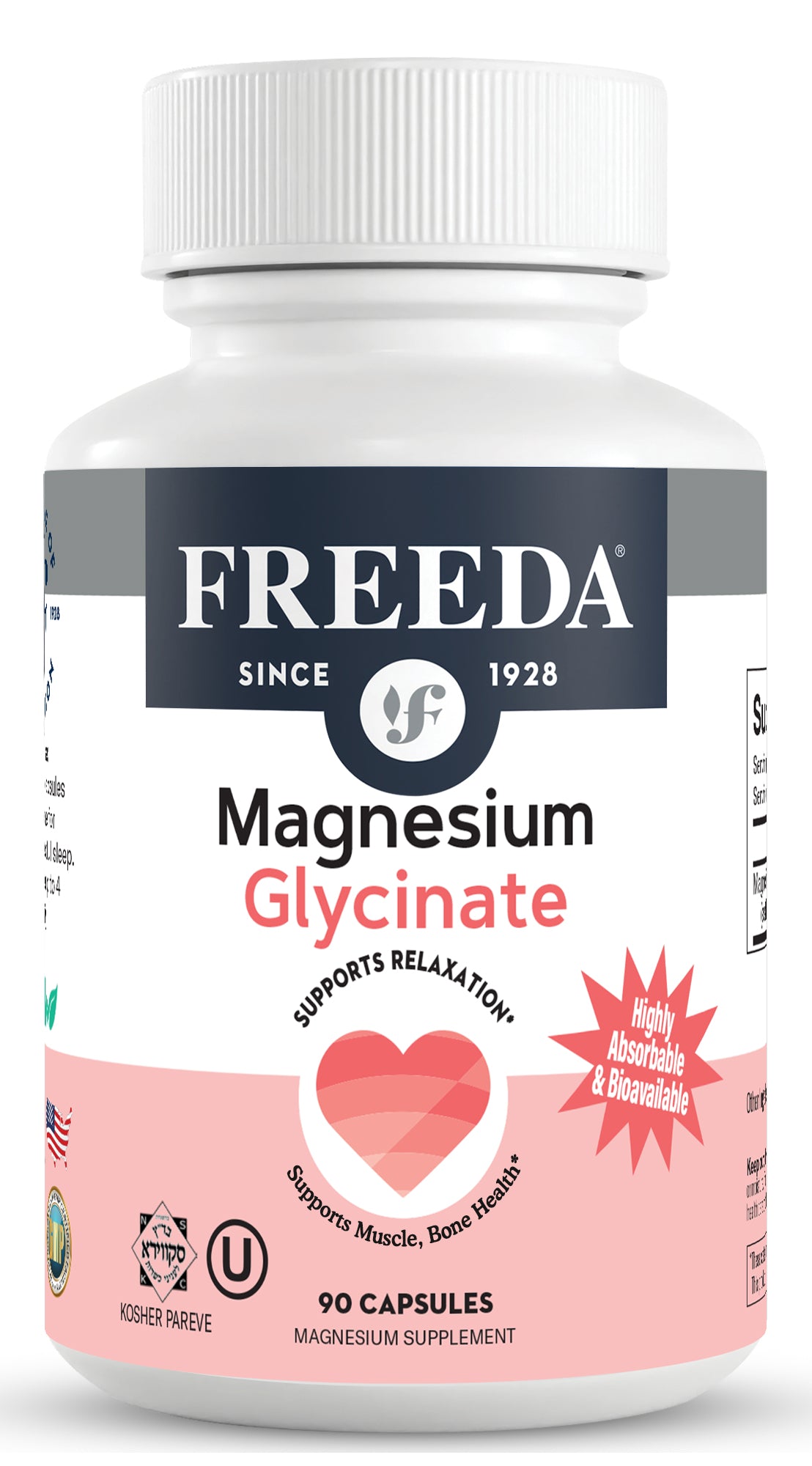 FREEDA  Magnesium Glycinate 90 Capsules