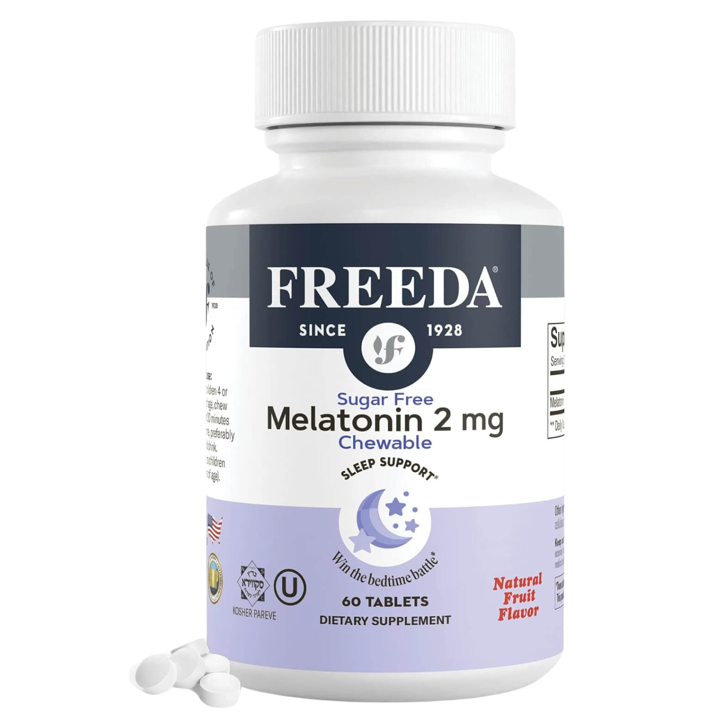 FREEDA  Melatonin Sugar-Free Chewable 2 mg 60