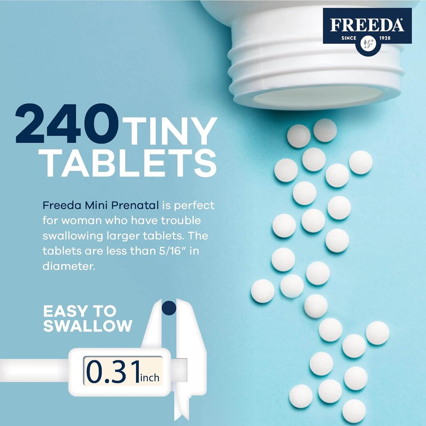 FREEDA  Mini Prenatal - Tiny Tablets Prenatal Vitamin