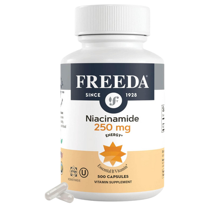 FREEDA  Niacinamide (Vitamin B3) 250 mg - 500 Capsules