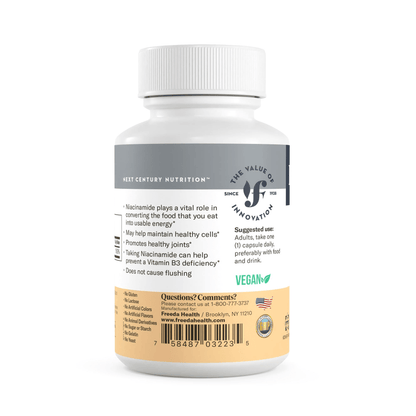 FREEDA  Niacinamide (Vitamin B3) 250 mg - 500 Capsules