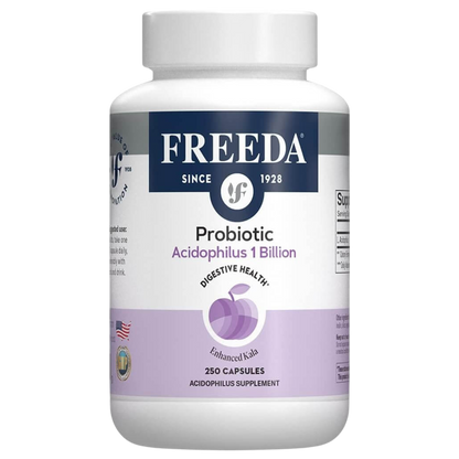 FREEDA  Probiotic - Enhanced Kala Acidophilus 1 Billion CFU 100 Capsules