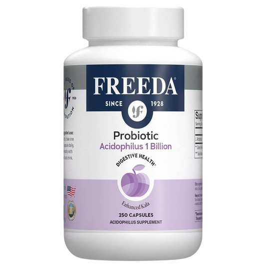 FREEDA  Probiotic - Enhanced Kala Acidophilus 1 Billion CFU 100 Capsules