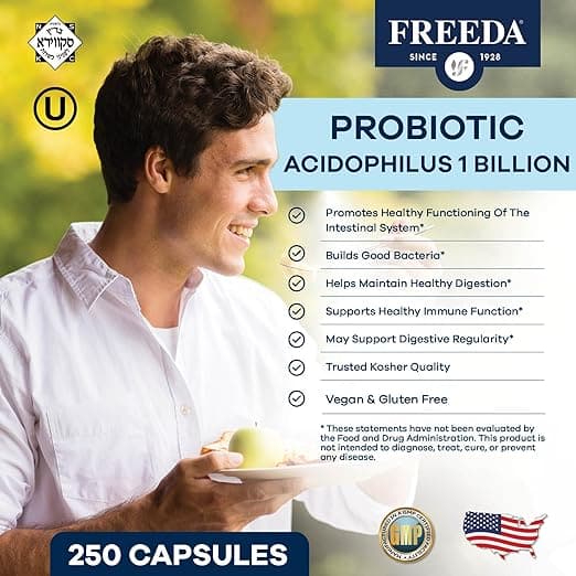 FREEDA  Probiotic - Enhanced Kala Acidophilus 1 Billion CFU