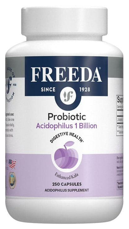 FREEDA  Probiotic - Enhanced Kala Acidophilus 1 Billion CFU 250 Capsules