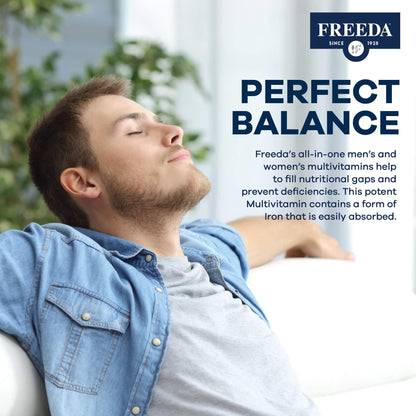 FREEDA  Quintabs-M with Iron - Comprehensive Multivitamin - One Daily