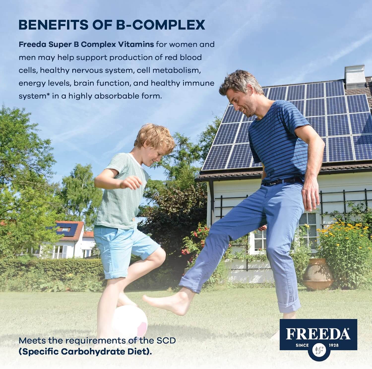 FREEDA  SCD B Complex w/ Methylfolate Vitamin C & Zinc