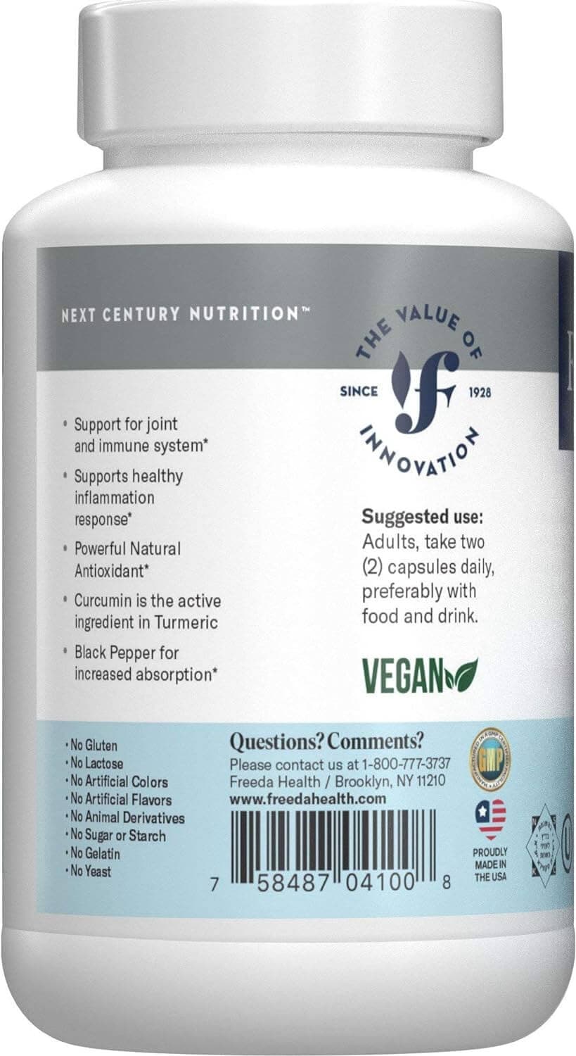 FREEDA  Turmeric Curcumin - 60 Capsules