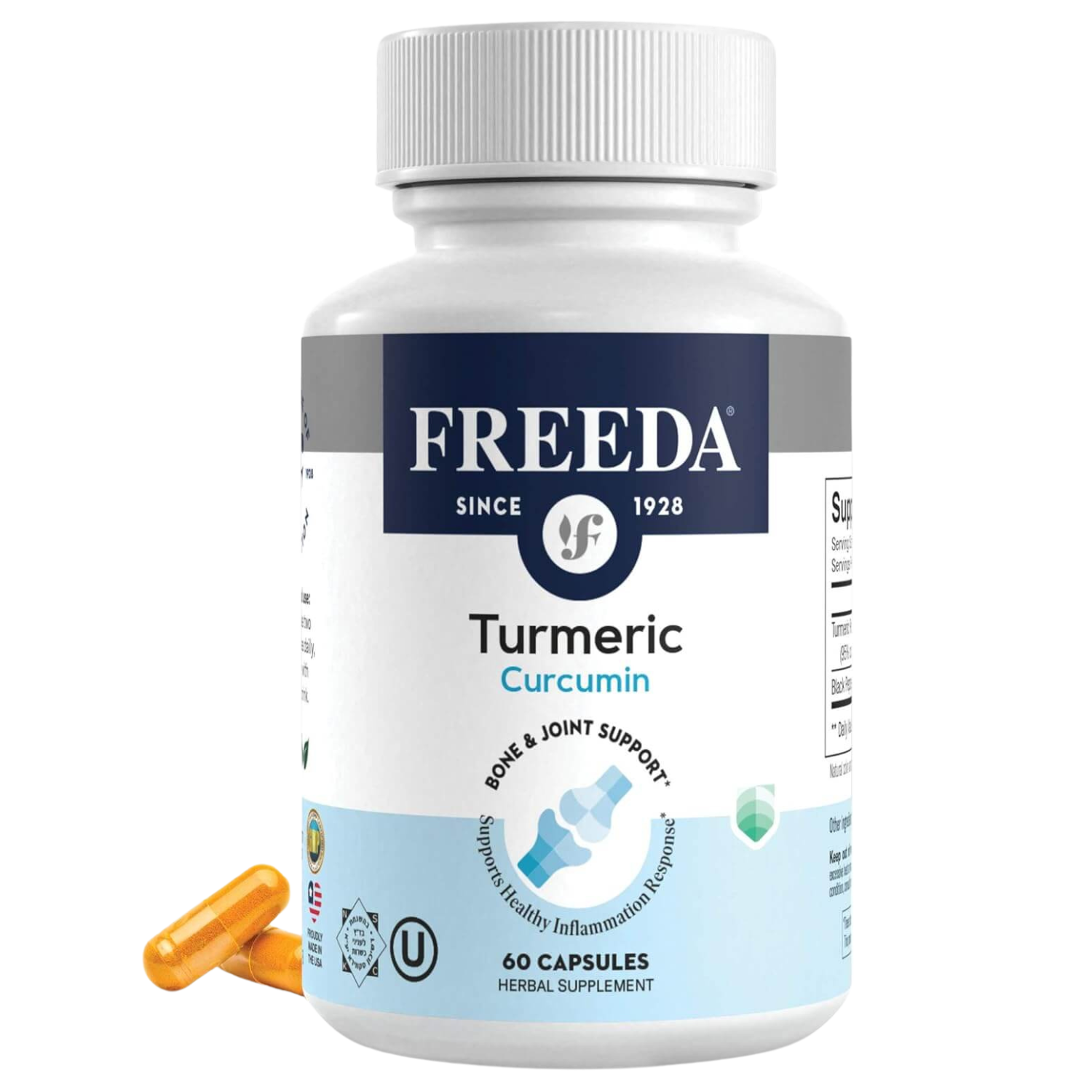 FREEDA  Turmeric Curcumin - 60 Capsules