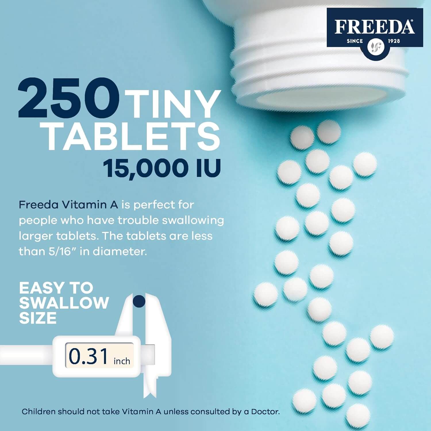 FREEDA  Vitamin A Palmitate 15000 IU - 250 Tiny Tablets